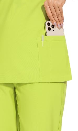 COZYFIT Scrubs for Women Set - Stretch V-Neck & Jogger Pant with 9 Pockets