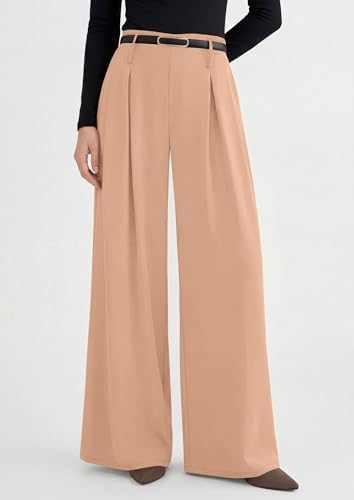 PRETTYGARDEN Womens Wide Leg Dress Pants Flowy Trousers