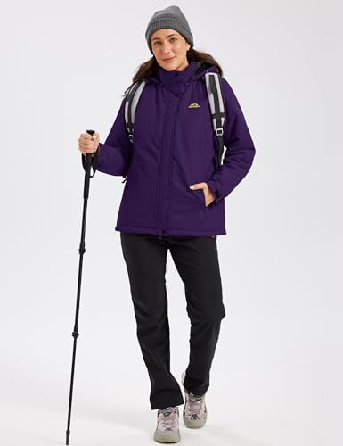 MAGCOMSEN Women's Winter Coats Waterproof Ski Snow Warm Fleece Lined Jacket