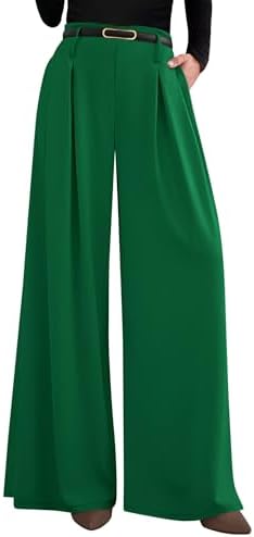 PRETTYGARDEN Womens Wide Leg Dress Pants Flowy Trousers