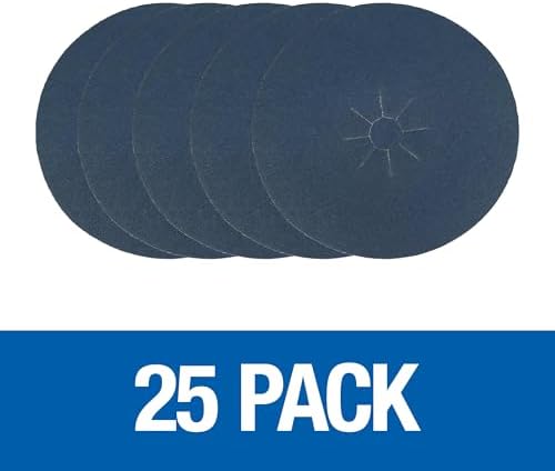 Mercer Industries 410100 Zirconia Cloth Floor Sanding Edger Discs, 7" x 7/8" Hole, Grit 100X (25 pack)