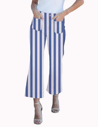 Wide Leg Jeans for Women Trendy High Waisted Flare Jeans Cropped Pants Stretchy Baggy