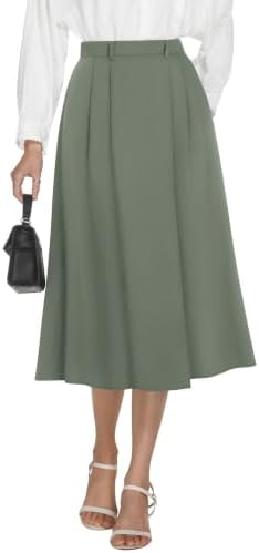 Casly Lamiit A-Line Midi Skirts for Women Business Skirt