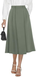 Casly Lamiit A-Line Midi Skirts for Women Business Skirt