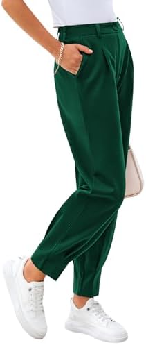 CFLONGE Womens Ankle Work Pants Trousers Casual Slacks