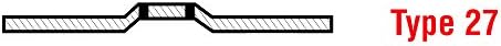 Mercer Industries 623500 Type 27 All Metals Grinding Wheel, 9" x 1/4" X 7/8", 15 Pack