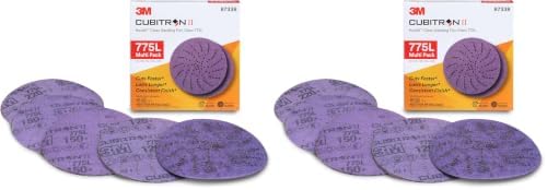 3M Xtract Cubitron II Hookit Clean Sanding Film Disc 775L, 6 in, 15 Piece Multi-Pack Hook and Loop Sanding Discs for Paint Preparation and Removal, General Sanding, Refining, Blending, and Featheredge