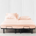 JS Sanders Collection Split Head Sheet Set 4PC Cal. King Size, Peach
