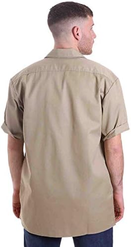 Dickies Men’s Short Sleeve Work Shirt – Durable Twill Button Down Shirts for Men, Lightweight Uniform for Daily Wear