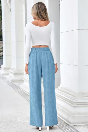 FUNYYZO Wide Leg Dress Pants for Women Work Slacks Business Casual Outfits