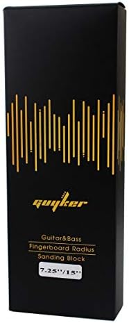 Guyker Two-Way Radius Sanding Block for Fret Leveling Fingerboard - Aluminum Sanding Beam Luthier Tool for Guitar & Bass Repair & Maintenance CNC Machined (1 Piece, Radius 7.25” + 15”)