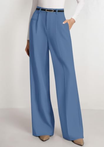 PRETTYGARDEN Women's Tailored Wide Leg Work Dress Pants