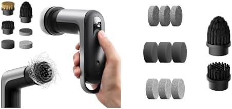 HOTO Grip™ Cordless Electric Spin Scrubber + 9 Pcs Replacement Pads + 2 Pcs Replacement Brush Heads