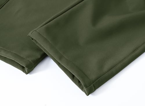 BASUDAM Men's Work Pants Softshell Winter Fleece Lined Insulated Outdoor