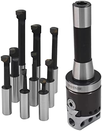 2In Boring Head Set, 9-Pack Carbide Boring Bar Set, R8 Shank 1/2In Milling Milling Machine Accessories