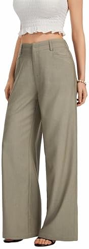 FUNYYZO Wide Leg Dress Pants for Women Work Slacks Business Casual Outfits