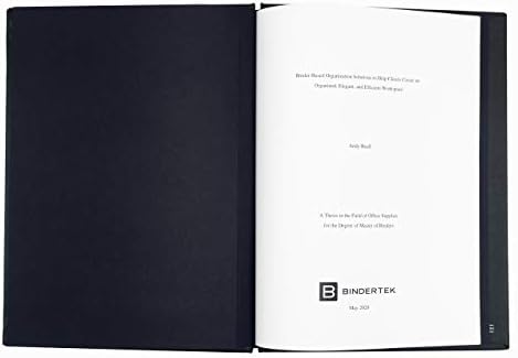 Faux Leather Springback Thesis Binder - Blue, 1" Spine, by Bindertek