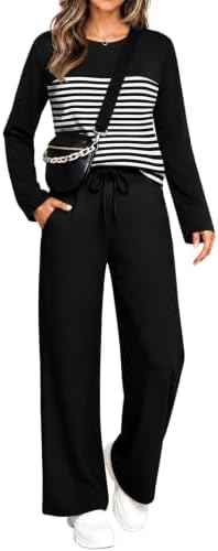 WIHOLL Two Piece Sets for Women Fall Outfits Casual Matching Lounge Sets