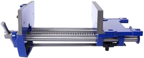 9 Inch Jaw Width Quick Release Woodworking Vise Heavy Duty Clamp Metal Cast Iron Adjustable Tool Sliding Jaw Workholding Device Woodworking Equipment Hand Tool Craft Vise Blue
