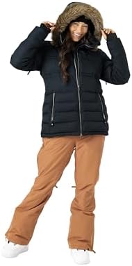 Roxy Women's Quinn Puffer Jacket – 10k Waterproof, Pfas-free, Recycled Stretch Fabric