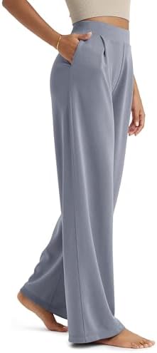 ODODOS Modal Soft Wide Leg Pants for Women High Waist Casual Relaxed Pants with Pockets-27/29"/ 31" Inseam
