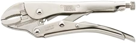 Stahlwille 65642145 145mm Self Grip Wrench with Forged Contoured Jaws, Quick Release Lever, and Wire Cutter, Chrome Vanadium, Nickel-Plated, Made in Germany