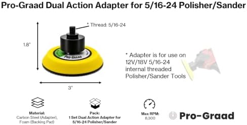 3” Random Orbital Sander Head for 5/16-24 Polisher/Sander Tools