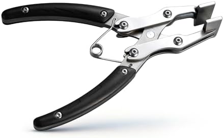 Leather Flat Plier 7.5 inch Flat Nose Plier Wooden Handle Leather Work Clamp Press Parallel + Cross Structure for Crafting DIY Projects