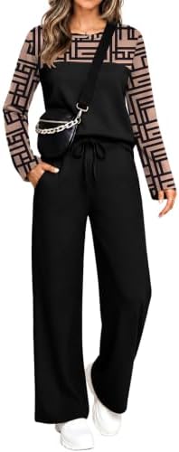 WIHOLL Two Piece Sets for Women Fall Outfits Casual Matching Lounge Sets