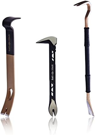 Spec Ops Tools Pry Bar, Crowbar for Demolition & Nail Pulling, High-Carbon Steel, 30" Bar, 15" Pry Bar and 10" Nail Puller