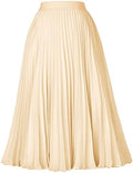 GRACE KARIN Pleated Midi Skirt for Women Chiffon A-Line Outfits