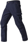 Mens Cargo Work Pants Durable Ripstop Tactical Pants with 7 Pockets Outdoor Water Resistant Hiking Woking Construction Pants