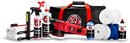 Adam's 15mm SK Pro Car Polisher Kit (16 Item) - Professional Buffer Polisher for Car Detailing & Scratch Repair - Includes Microfiber Towels, Polish, Compound, Pads, Tools, Carry Tote, & More