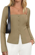 ZESICA Women's Business Casual Fitted Blazers Office Outfits
