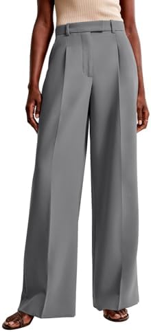 NIMIN Women Wide Leg Work Pants High Waisted Dress Trousers with Pockets