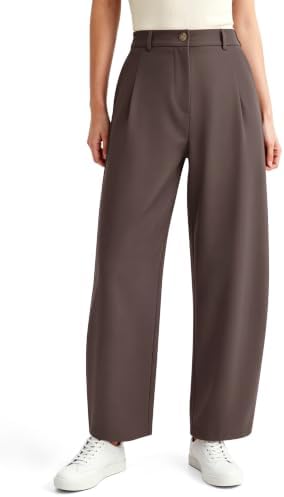 NIMIN Women Barrel Work Pants High Waisted Business Casual Trousers