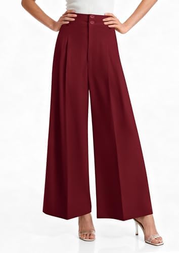 PRETTYGARDEN Women's High Waisted Wide Leg Dress Pants