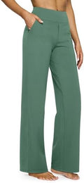 G4Free Yoga Pants for Women Wide Leg Pants with Pockets High Waisted