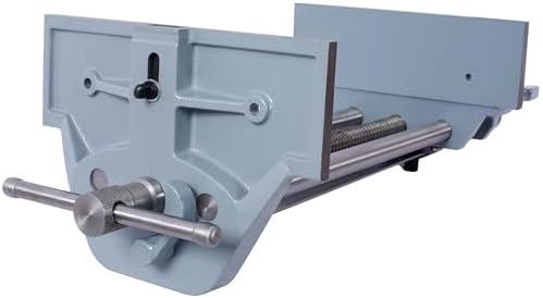 10.5 Inch Jaw Width Quick Release Woodworking Vise Heavy Duty Metal Cast Iron Workholding Clamp Tool for Woodworking and Carpentry GRAY