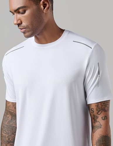 Liberty Imports 5 Pack Men's Active Quick Dry Crew Neck T Shirts