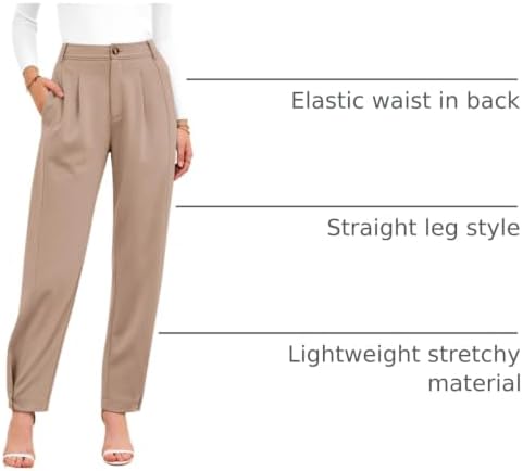 BTFBM Business Casual Outfits for Women Tapered Work Pants