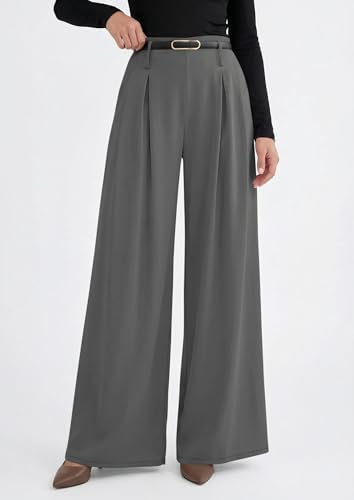PRETTYGARDEN Womens Wide Leg Dress Pants Flowy Trousers