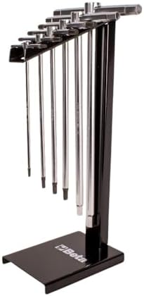 Beta 951/SP6 Set of 6 3mm-10mm Metric Sliding T-Handle Hex Keys | Made in Italy | High Torque & Fast Spinning T-Handle Design | Calibrated Hex Ends | Includes Metal Stand for Storage