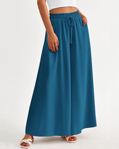 BTFBM Wide Leg Flowy Palazzo Pants for Women