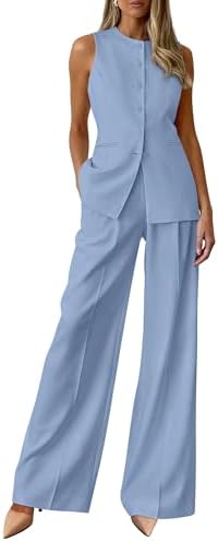 PRETTYGARDEN Women's 2 Piece Sets Business Casual Outfits