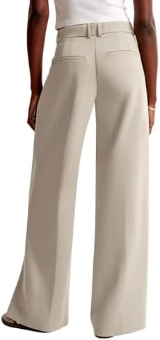 NIMIN Women Wide Leg Work Pants High Waisted Dress Trousers with Pockets
