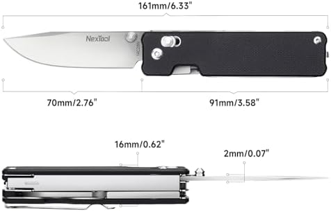 NexTool Knight K30 Multitool, 11-in-1 Folding Tool 2.76" 14C28N Steel Blade