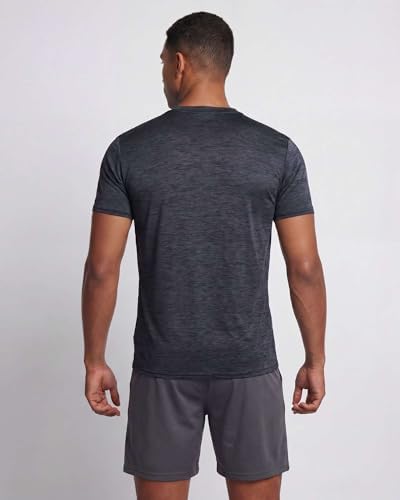 5 Pack Men's Dry Fit Workout T Shirts Crew Neck Athletic Gym Running Tees