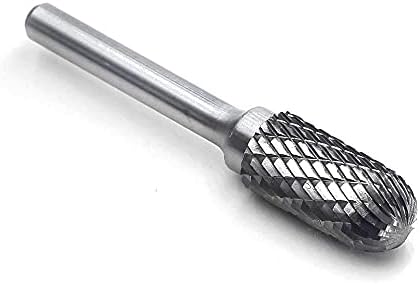 SC-5 Tungsten Carbide Burr Cylinder Shape with Radius End Double Cut Rotary Burr File(1/2" Cutter Dia X 1"Cutter Length) with 1/4'' shank, 1pcs