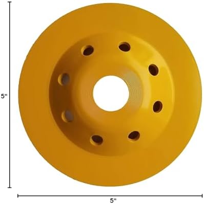 APLUS 5-Inch Diamond Cup Grinding Wheel, Turbo Diamond Grinder Disc for Concrete, Granite, Stone, Marble etc